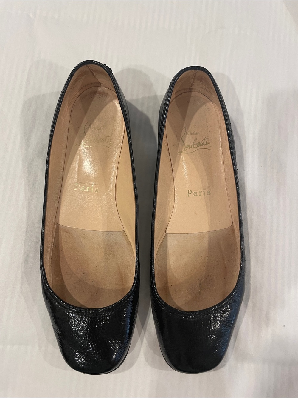 Christian Louboutin patent leather ballet flats